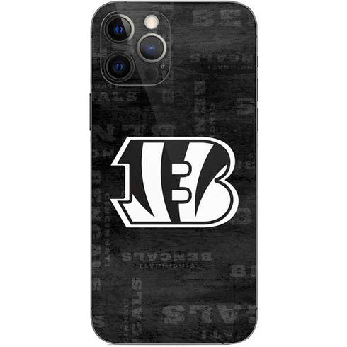 NFL Cincinnati Bengals Black & White iPhone 12 Pro Skin